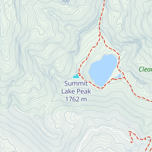 Map of Summit Lake Peak
