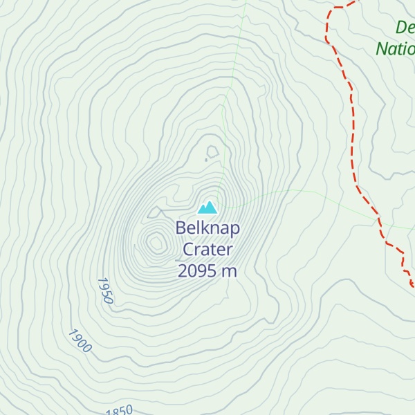 Map of Belknap Crater