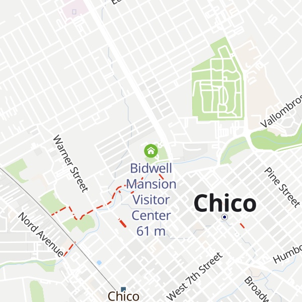 Map of Bidwell Mansion Visitor Center