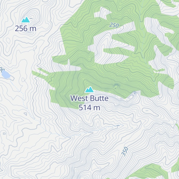 Map of West Butte