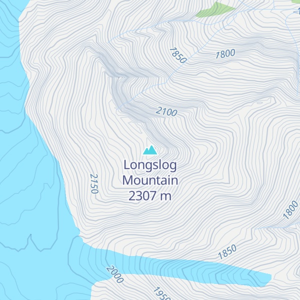 Map of Longslog Mountain