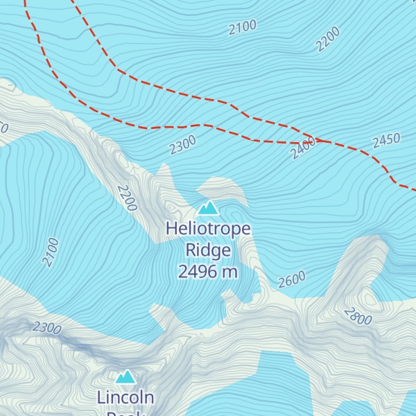 Map of Heliotrope Ridge