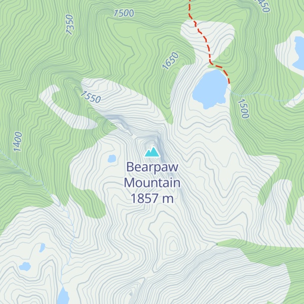 Map of Bearpaw Mountain