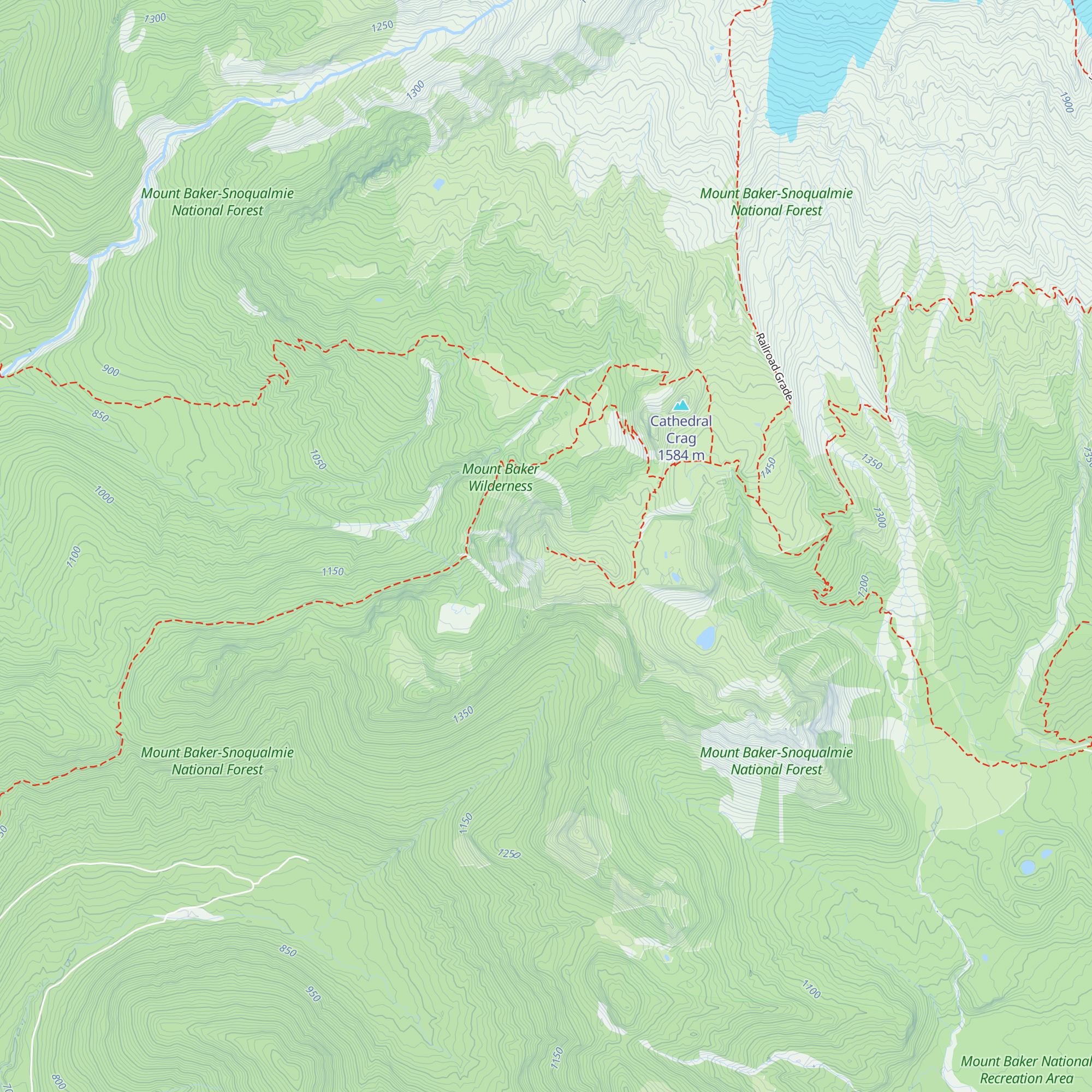 Park Butte Lookout map
