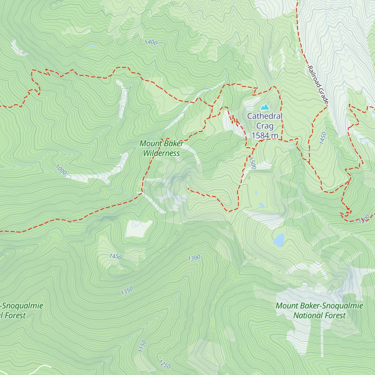 Park Butte Lookout map