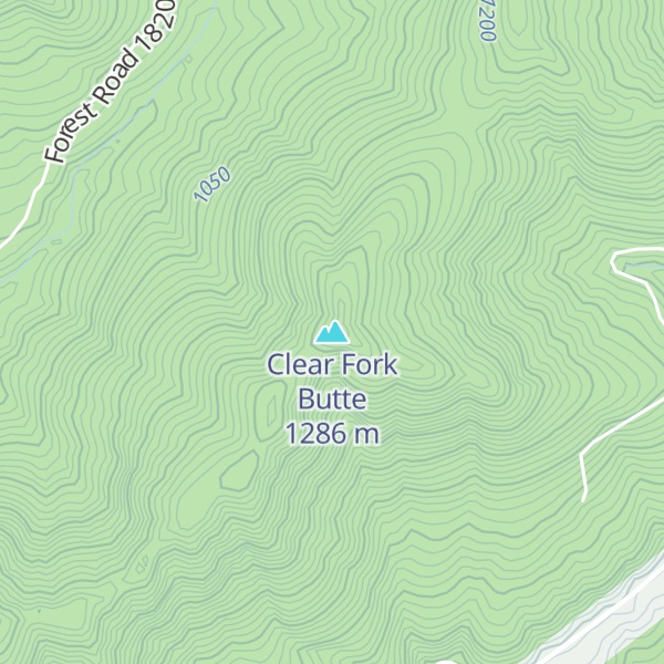 Map of Clear Fork Butte
