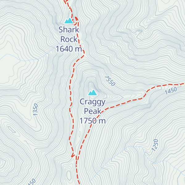 Map of Craggy Peak