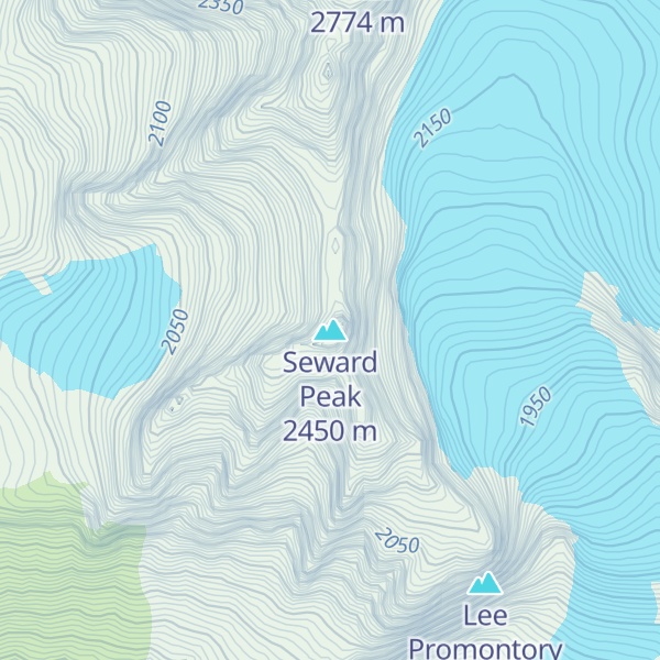 Map of Seward Peak