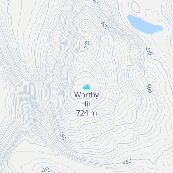 Map of Worthy Hill