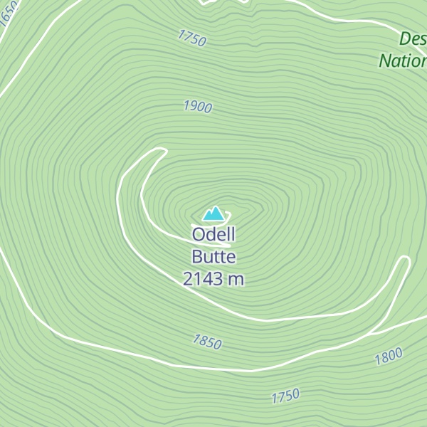 Map of Odell Butte