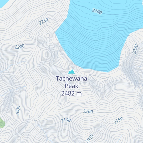Map of Tachewana Peak
