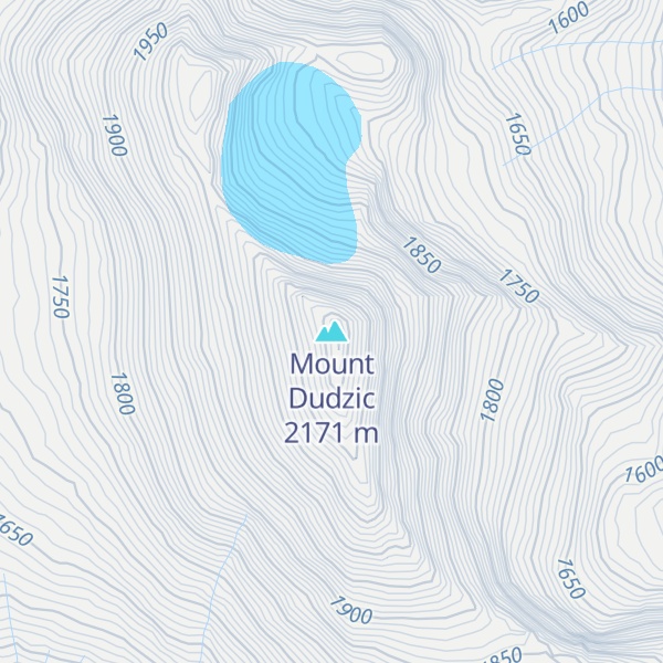 Map of Mount Dudzic