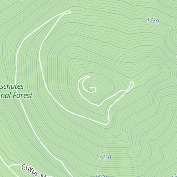 Map of Cultus Mountain