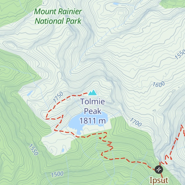 Map of Tolmie Peak