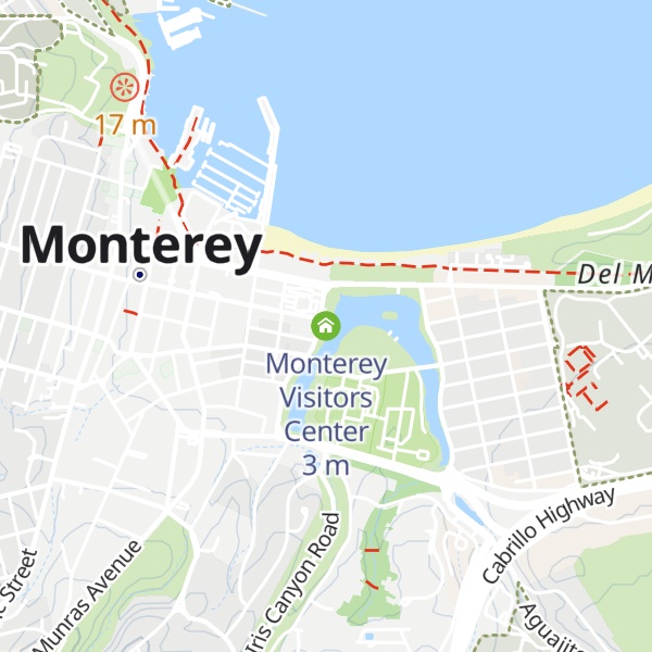 Map of Monterey Visitors Center
