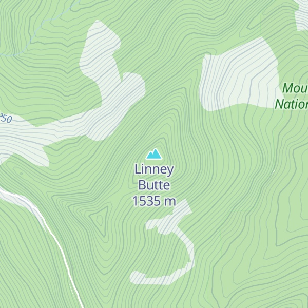 Map of Linney Butte