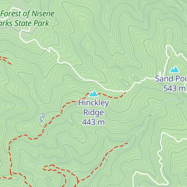 Map of Hinckley Ridge