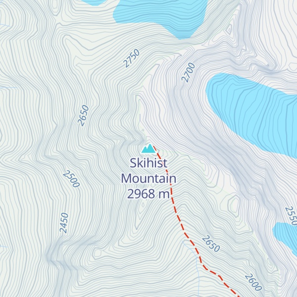 Map of Skihist Mountain
