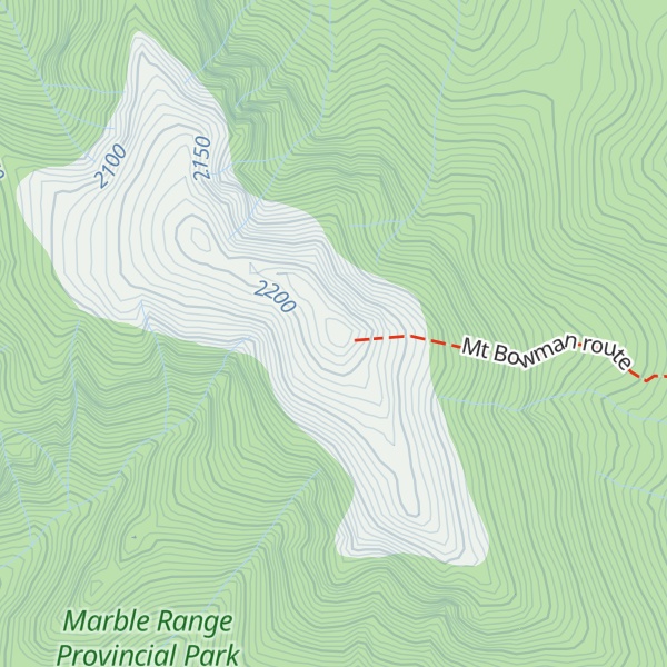 Map of Mt. Bowman