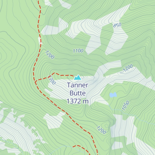Map of Tanner Butte