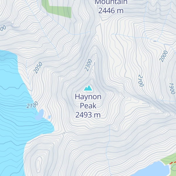Map of Haynon Peak