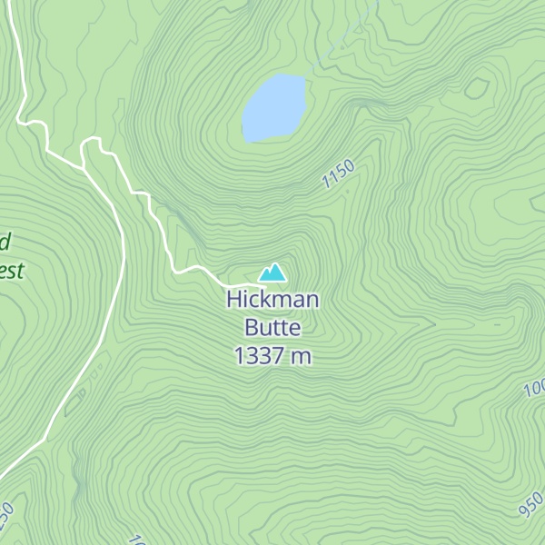 Map of Hickman Butte