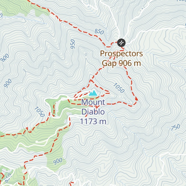 Map of Mount Diablo