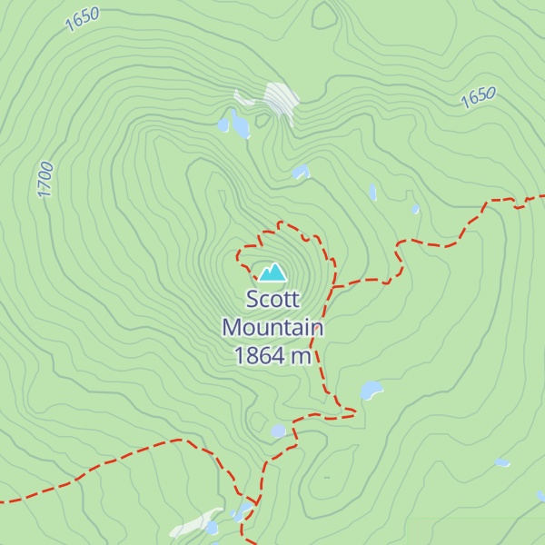 Map of Scott Mountain