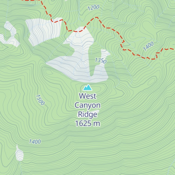 Map of West Canyon Ridge