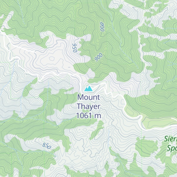 Map of Mount Thayer