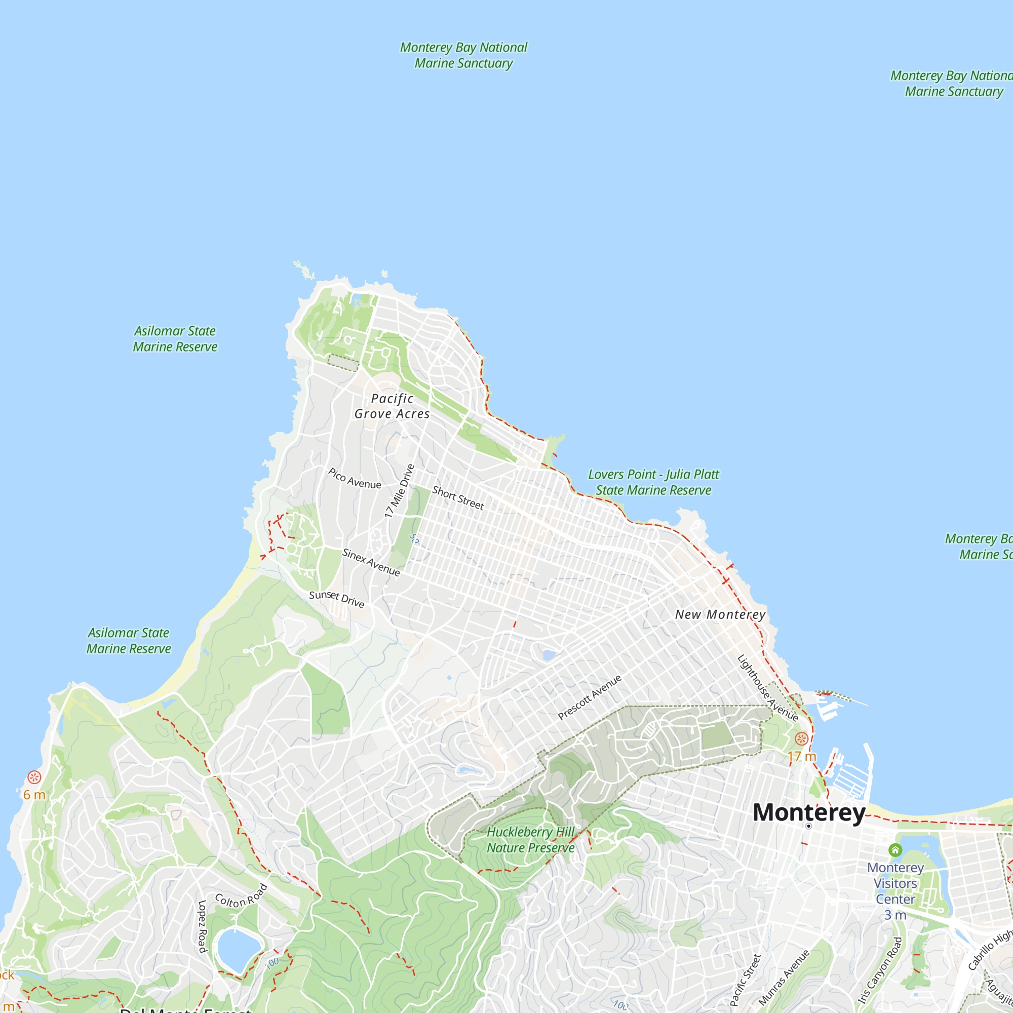 Pacific Grove Resource Center map