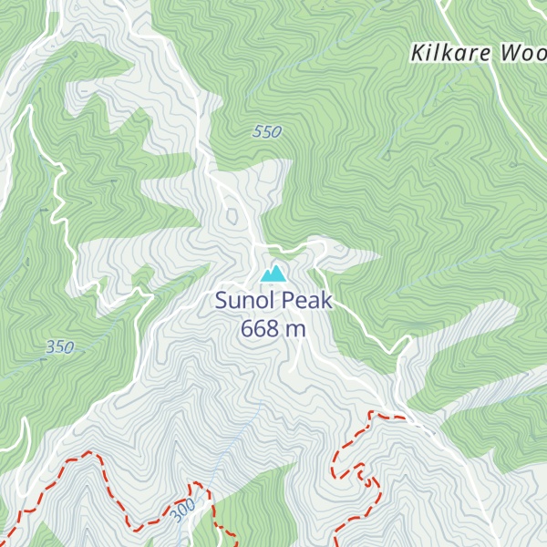Map of Sunol Peak