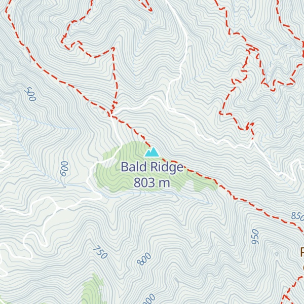 Map of Bald Ridge
