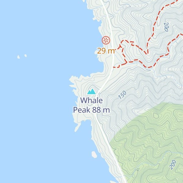 Map of Whale Peak