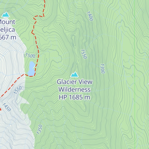 Map of Glacier View Wilderness HP
