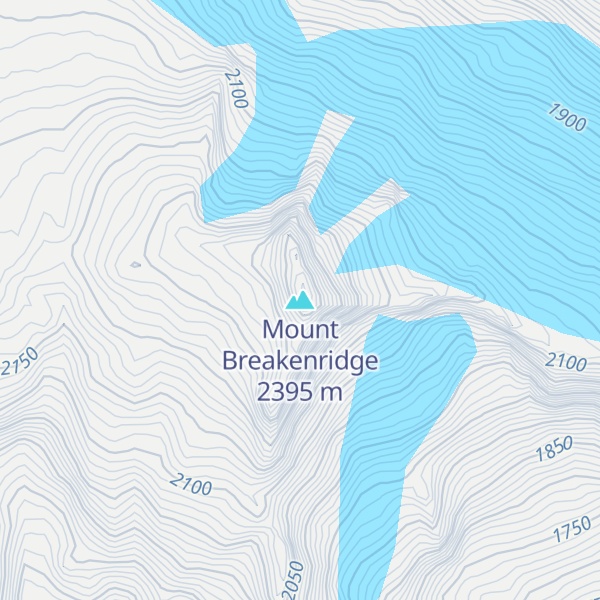 Map of Mount Breakenridge