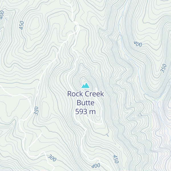 Map of Rock Creek Butte