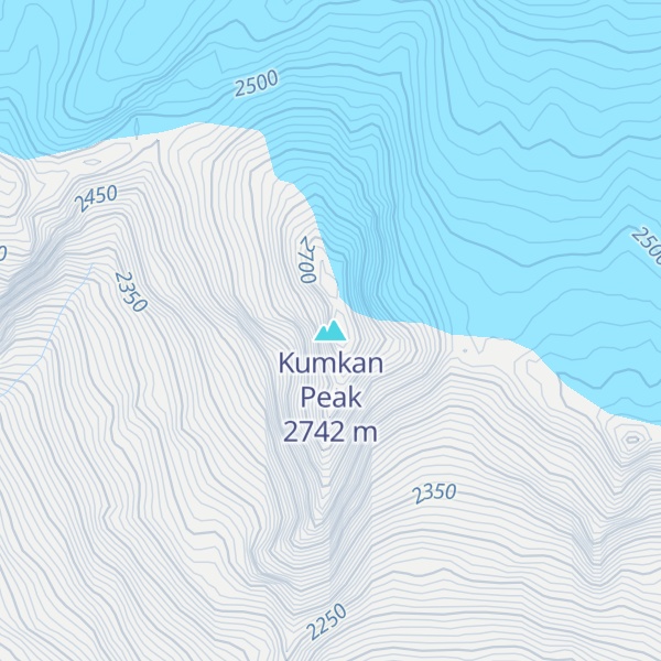 Map of Kumkan Peak