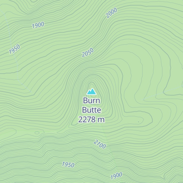 Map of Burn Butte