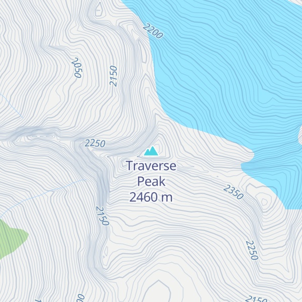 Map of Traverse Peak