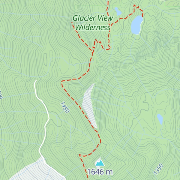 Map of Contest Peak