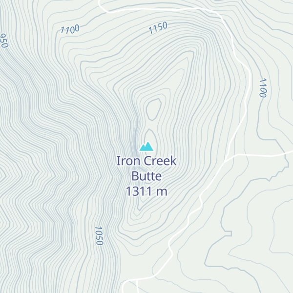 Map of Iron Creek Butte