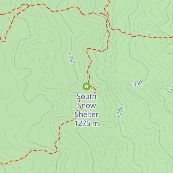 Map of South Snow Shelter