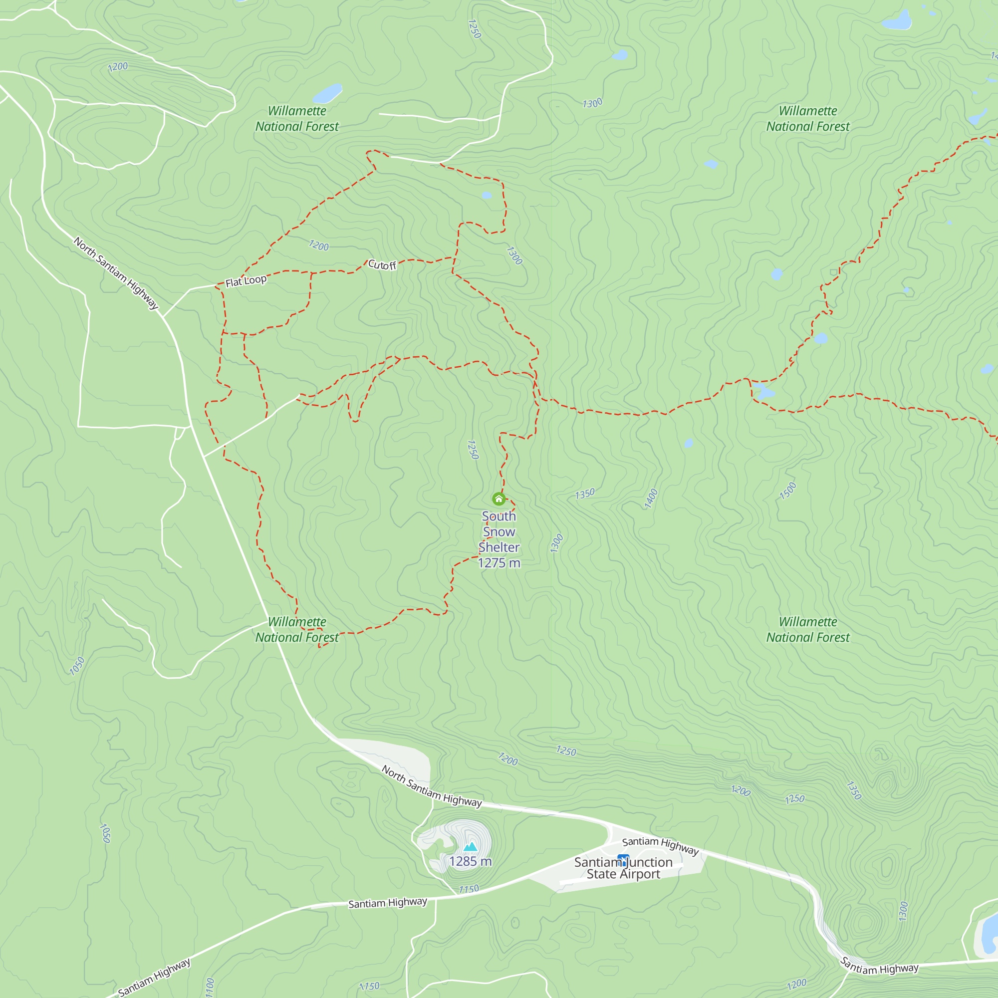 South Snow Shelter map