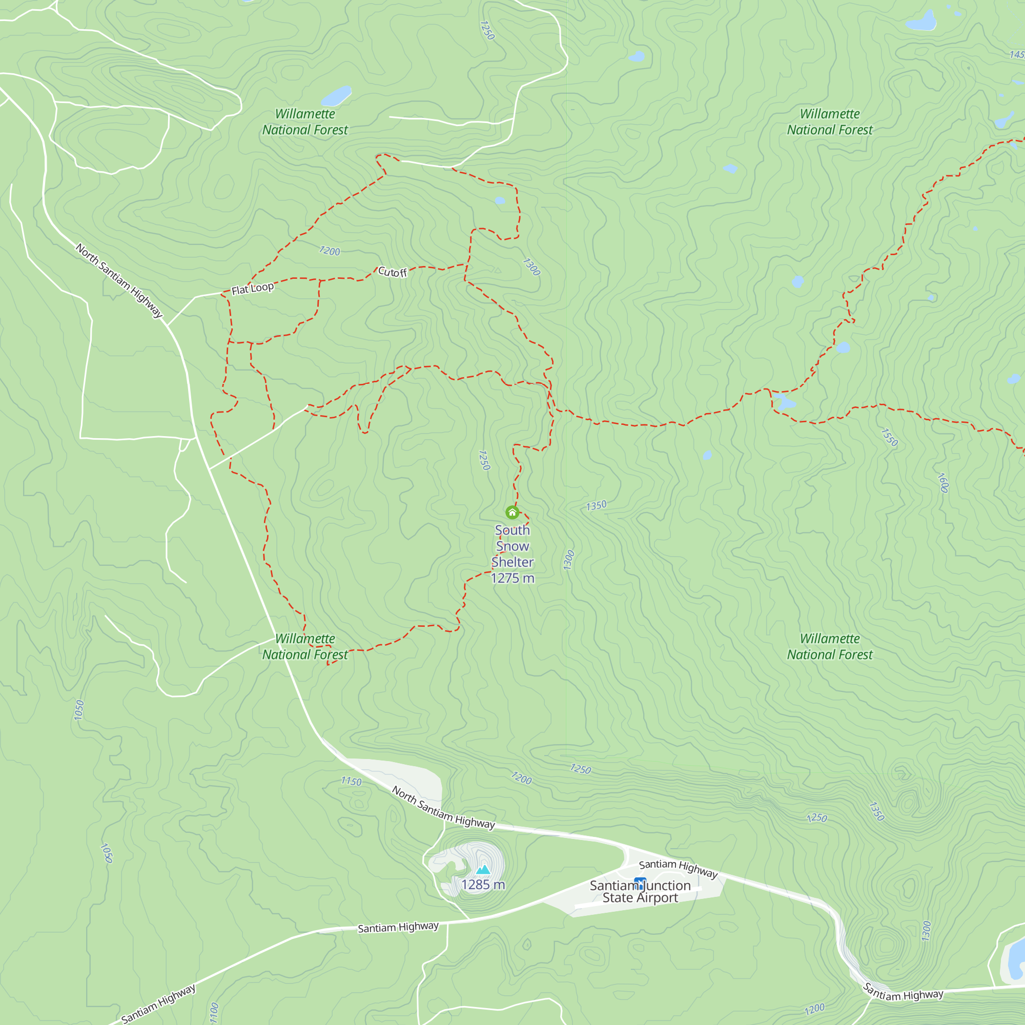 South Snow Shelter map