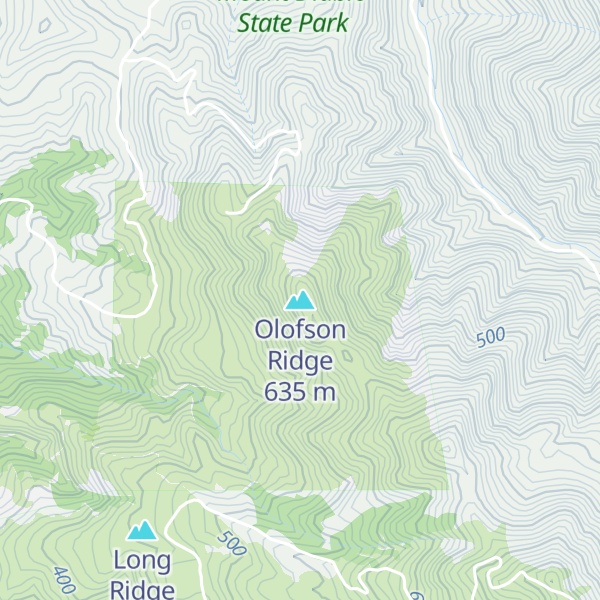 Map of Olofson Ridge