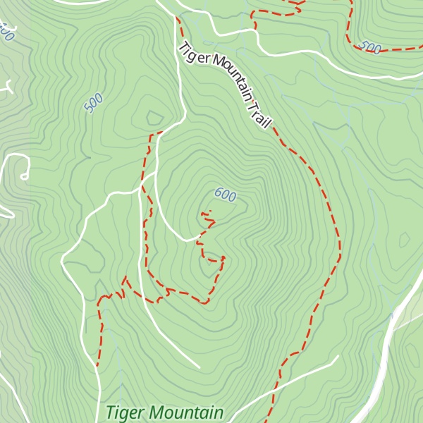 Map of South Tiger Mountain North Summit