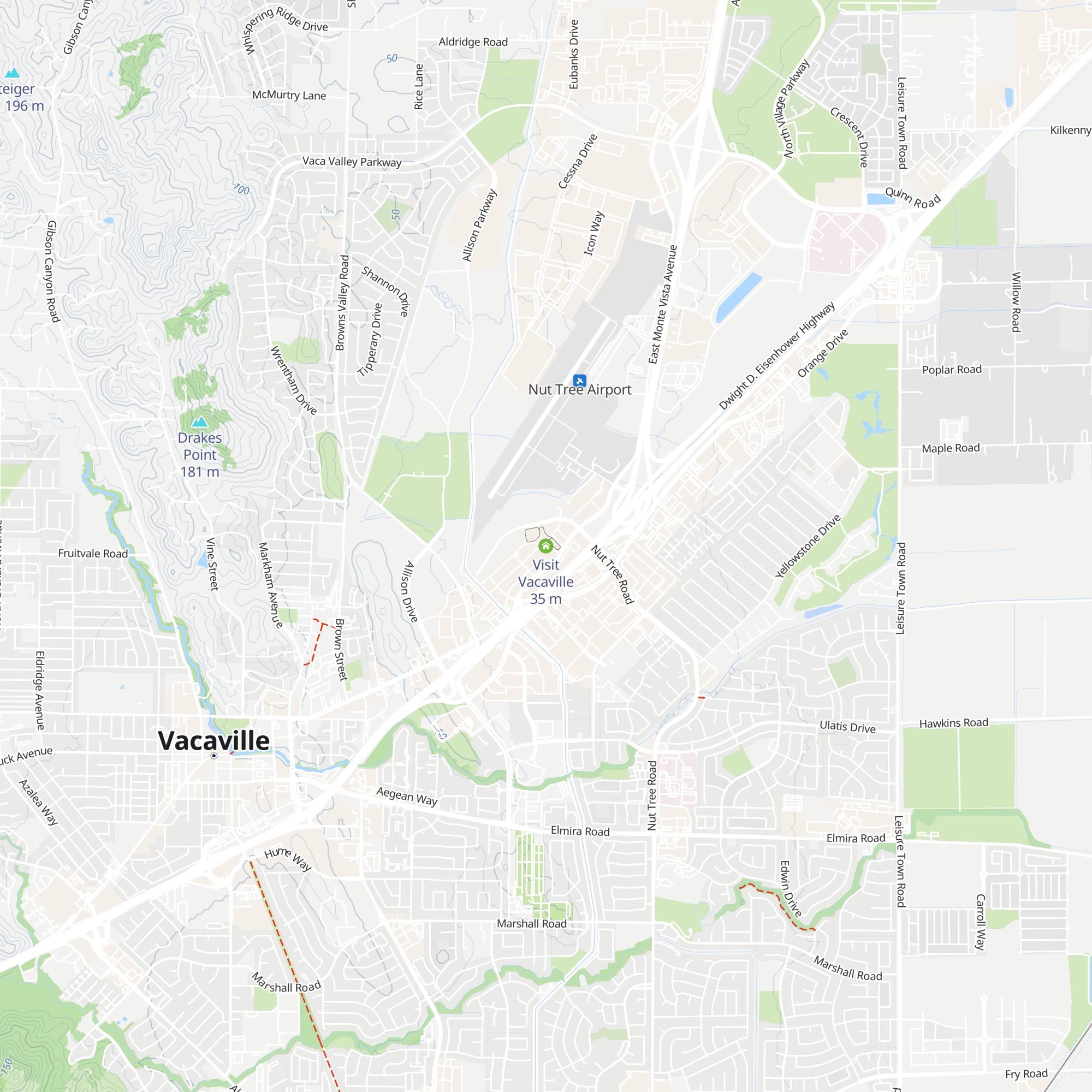 Visit Vacaville map