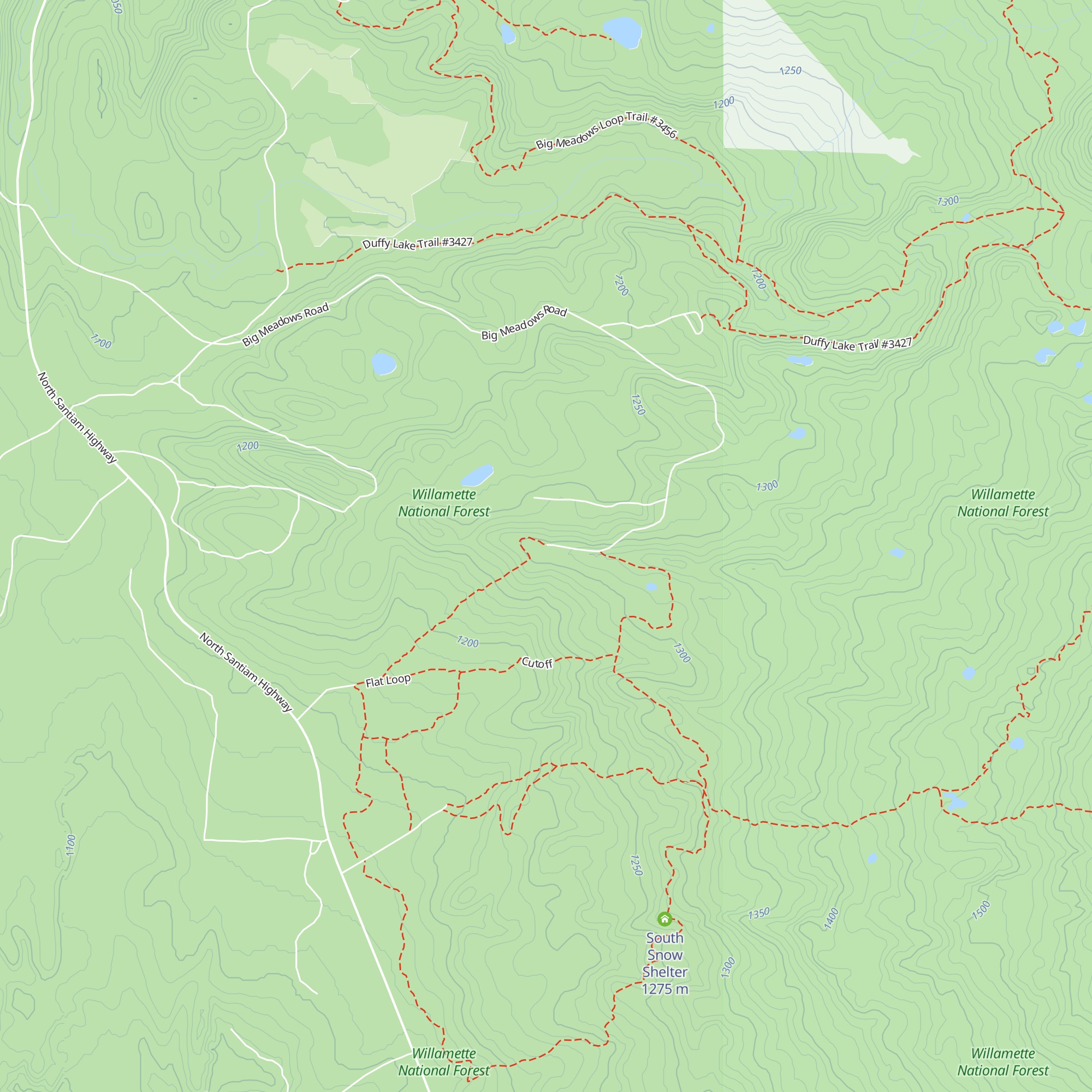 Mountain View Snow Shelter map