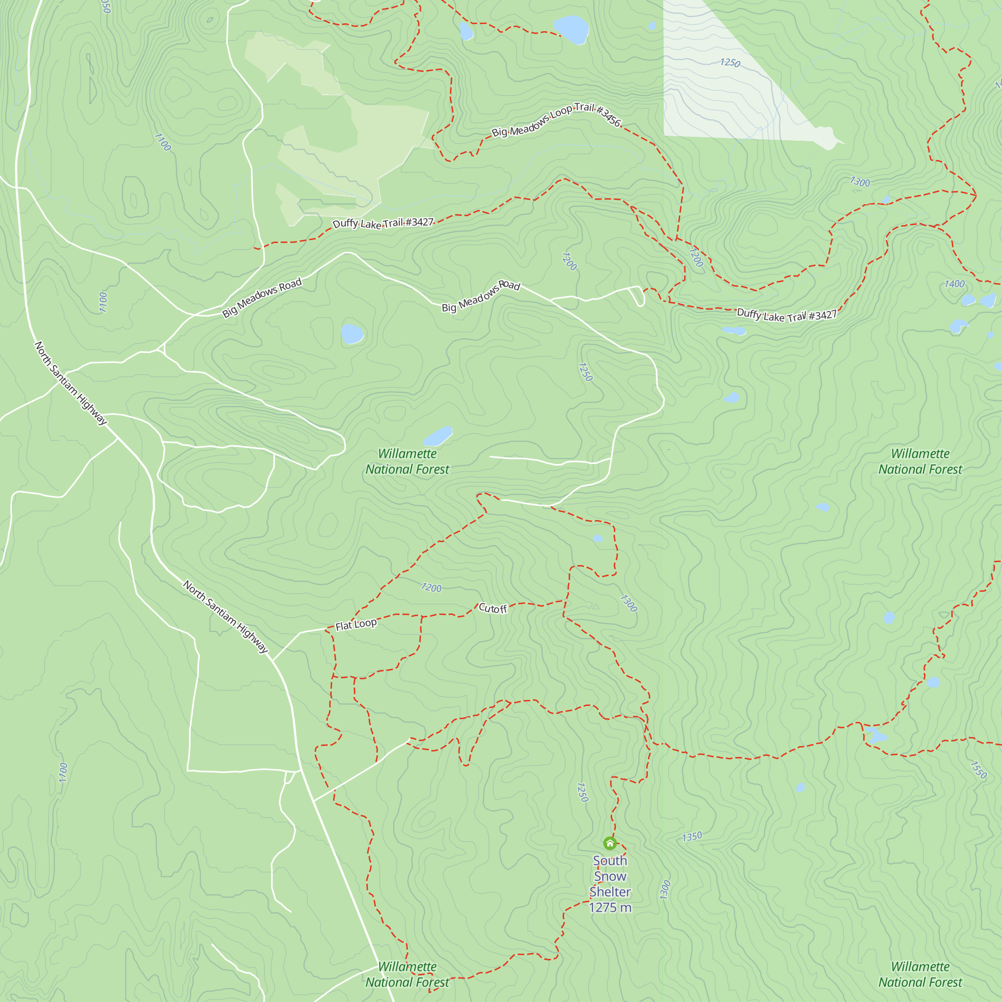 Mountain View Snow Shelter map